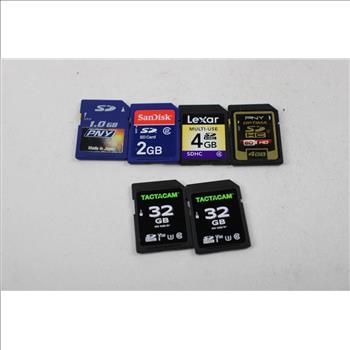 SD Memory 6 Pieces, 1,2,4,32 Gb