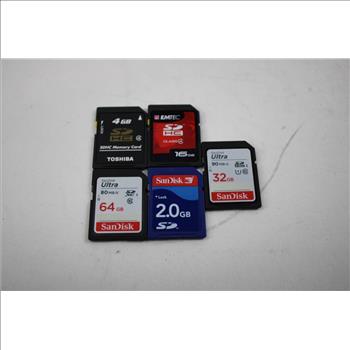 SD Memory Card Lot - 9 Cards