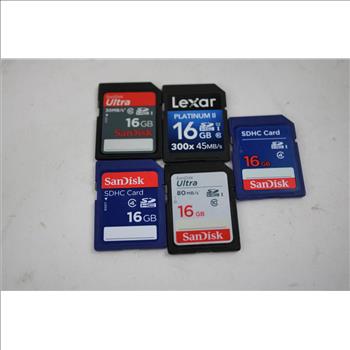 SD Memory Cards, 18 Pcs