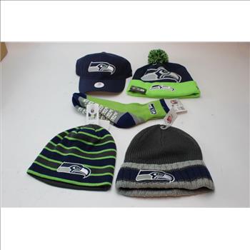 Seattle Seahawks  Hats And Beanies, 5 Pieces