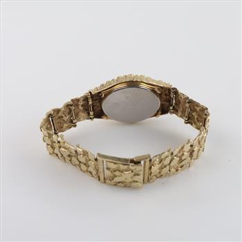 Seiko 10kt Gold Nugget Style Watch