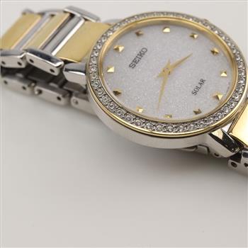 Seiko Solar Two Tone Stainless Steel Watch
