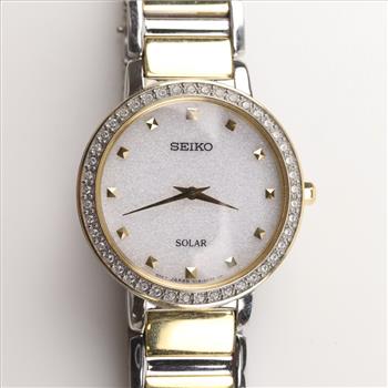 Seiko Solar Two Tone Stainless Steel Watch