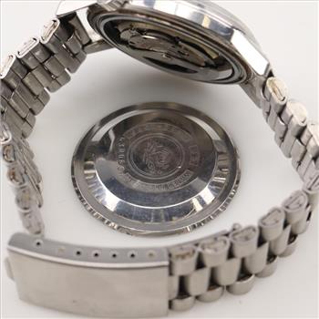 Seiko Sportsmatic Silver Wave Watch