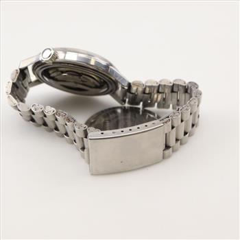 Seiko Sportsmatic Silver Wave Watch