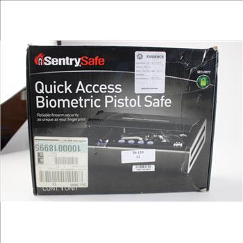 SentrySafe Pistol Safe, Quick Access Biometric Gun Safe, Single Gun Capacity