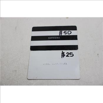 Sephora $50 And Urban Outfitters $25 Gift Cards