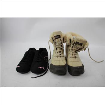 Serious Footgear LaCrosse Men's Boots, Women's UGG Snow Boots, Puma Sneakers, 3 Pieces