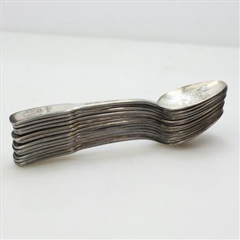 Set Of 13 International Silverplate Bicentennial Commemorative Original Colonies Spoons