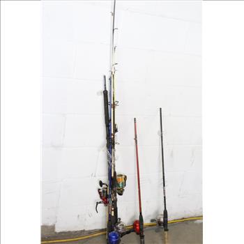shakespeare firebird and other fishing poles 10 pieces property