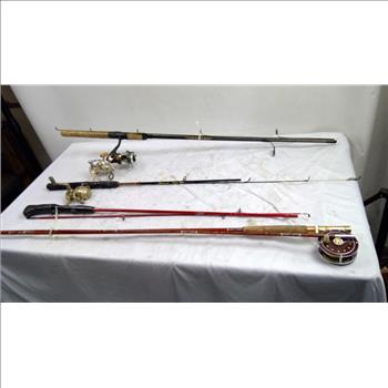 Shakespeare Spectrum South Bend Black Beauty And More Fishing Poles 4 Pieces