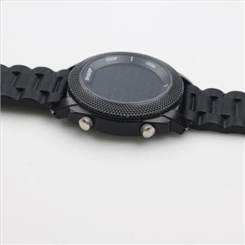 Sharp Black Stainless Steel Watch