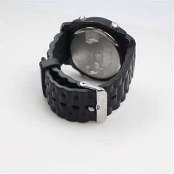 Sharp Black Stainless Steel Watch