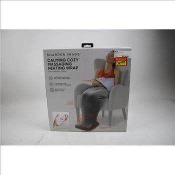Sharper Image Calming Cozy Massaging Heating Wrap With Sherpa Lining