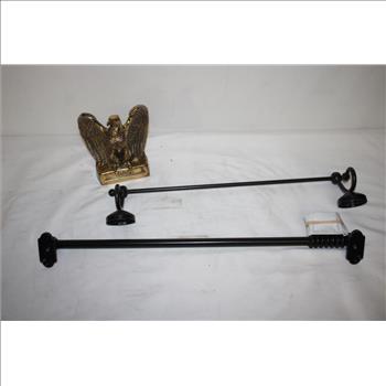 Shoe Rack, Curtain Rod, And More Lot, 4 Pieces