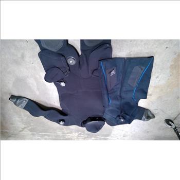 SI Tech Drysuit, Bare SB System Mid Layer Vest/Top/Pants, 4 Pieces With Travel Bag