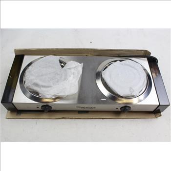 Signature Gourmet Double Burner Electric Buffet Range