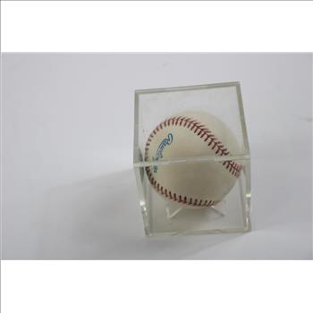 Signed Rawlings Baseball In Case