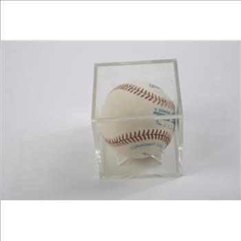 Signed Rawlings Baseball In Case