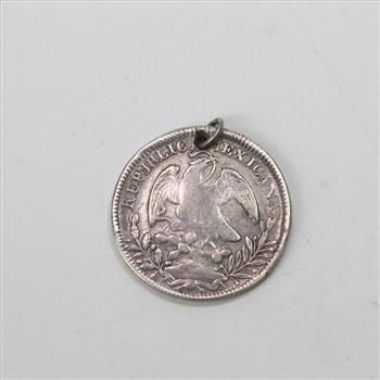 Silver 1839 Mexican 8 Reales Coin