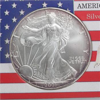 Silver 2001 American Eagle Dollar Coin