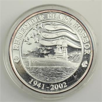 Silver 40th Anniversay U.S.S Arizona Memorial Commemorative Coin