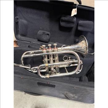 Silver And Brass Cornet Trumpets With Case