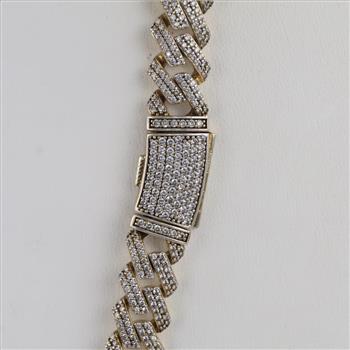 Silver And Clear Stone Necklace