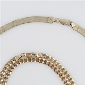 Silver And GP Jewelry, 2 Pieces