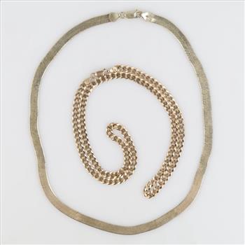 Silver And GP Jewelry, 2 Pieces