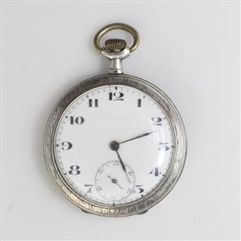 Silver Brevete Ancre Pocket Watch