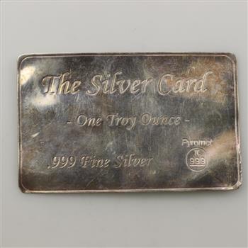 Silver Card Fine Silver One Troy Oz.
