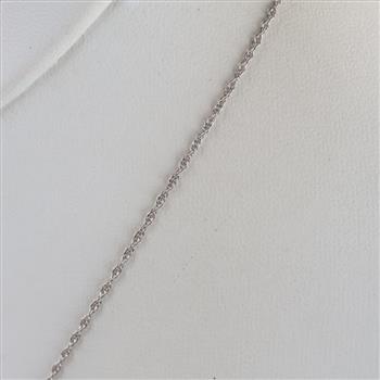 Silver Clear Stone Cross Pendant And Chain