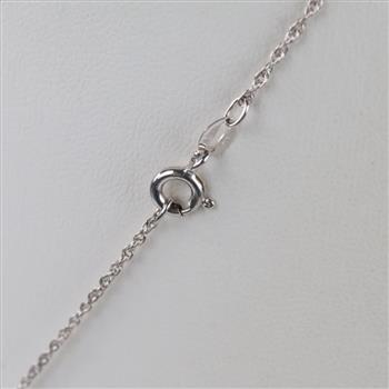 Silver Clear Stone Cross Pendant And Chain