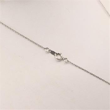 Silver Diamond Cross Necklace