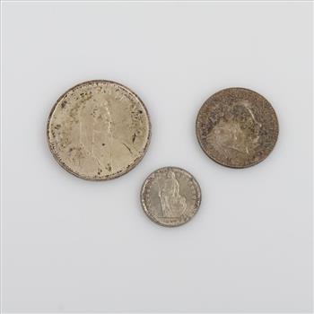 Silver Foreign Coins, 3 Coins