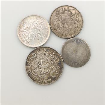 Silver Foreign Currency, 4 Pieces
