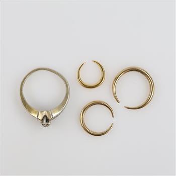 Silver Gold Plated Jewelry, 4 Pieces
