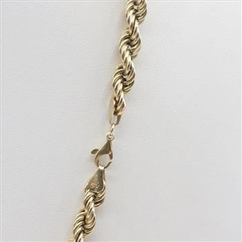 Silver Gold Plated Twisted Rope Necklace