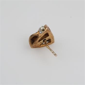 Silver GP Clear Stone Single Earring