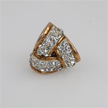 Silver GP Clear Stone Single Earring