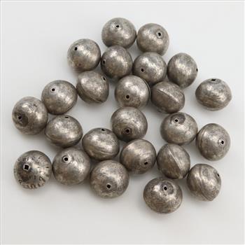 Silver Handmade Bead, 24 Pieces