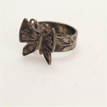 Silver James Avery Butterfly Ring