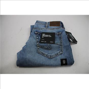 Silver Jeans Zac Relaxed Fit Straight Leg, W33 X L30