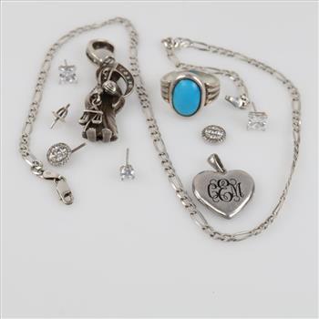 Silver Jewelry, 10 Pieces