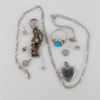 Silver Jewelry, 10 Pieces