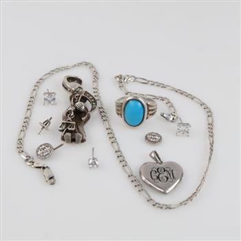 Silver Jewelry, 10 Pieces