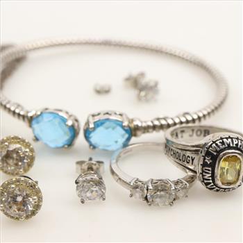 Silver Jewelry, 10 Pieces