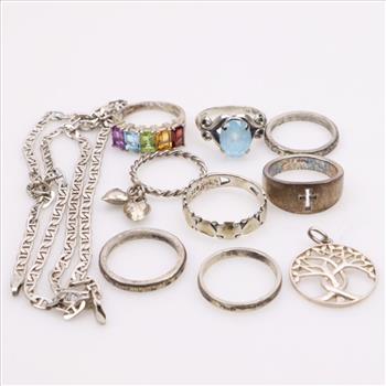 Silver Jewelry, 10 Pieces
