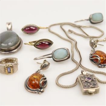 Silver Jewelry, 10 Pieces